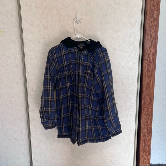 Faded Glory Blue Flannel Jacket - Picture 2 of 4